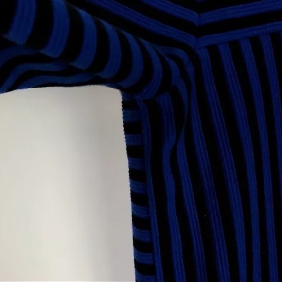 Madewell Gallerist Ponte Zipper Back EUC Blue & Black Top XS - Picture 5 of 8